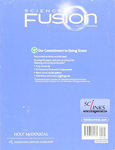 Sciencefusion: Student Edition Interactive Worktext Grades 68 Module J: Sound and Light 2012,New