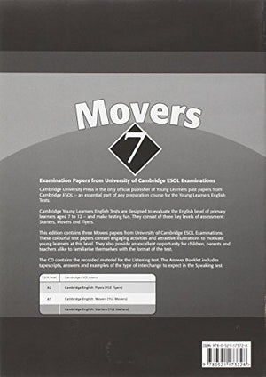 Cambridge Young Learners English Tests 7 Movers Answer Booklet: Examination Papers from University of Cambridge ESOL Examination,Used