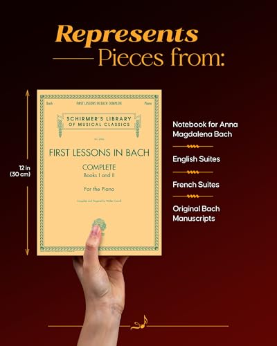 First Lessons in Bach  Complete Books I and II for the Piano (Schirmer's Library of Musical Classics, 2066),Used