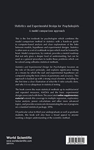 STATISTICS AND EXPERIMENTAL DESIGN FOR PSYCHOLOGISTS: A MODEL COMPARISON APPROACH,Used