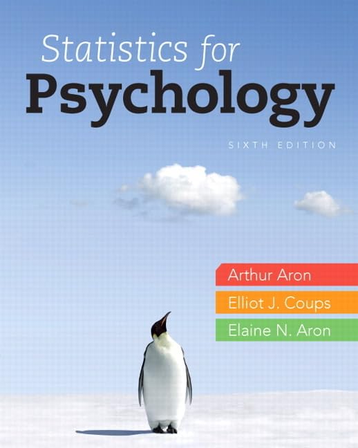Statistics for Psychology, 6th Edition,New