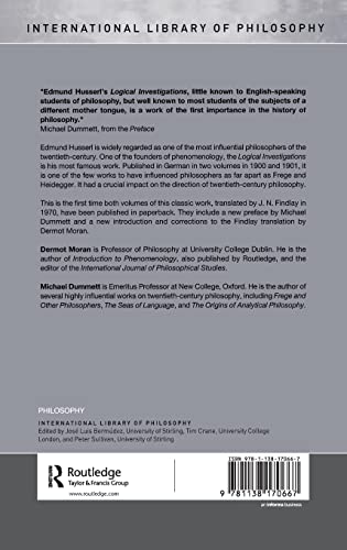 Logical Investigations Volume 1 (International Library of Philosophy),Used