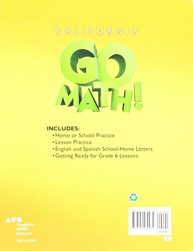 Practice Workbook Grade 5 (Houghton Mifflin Harcourt Go Math!),Used