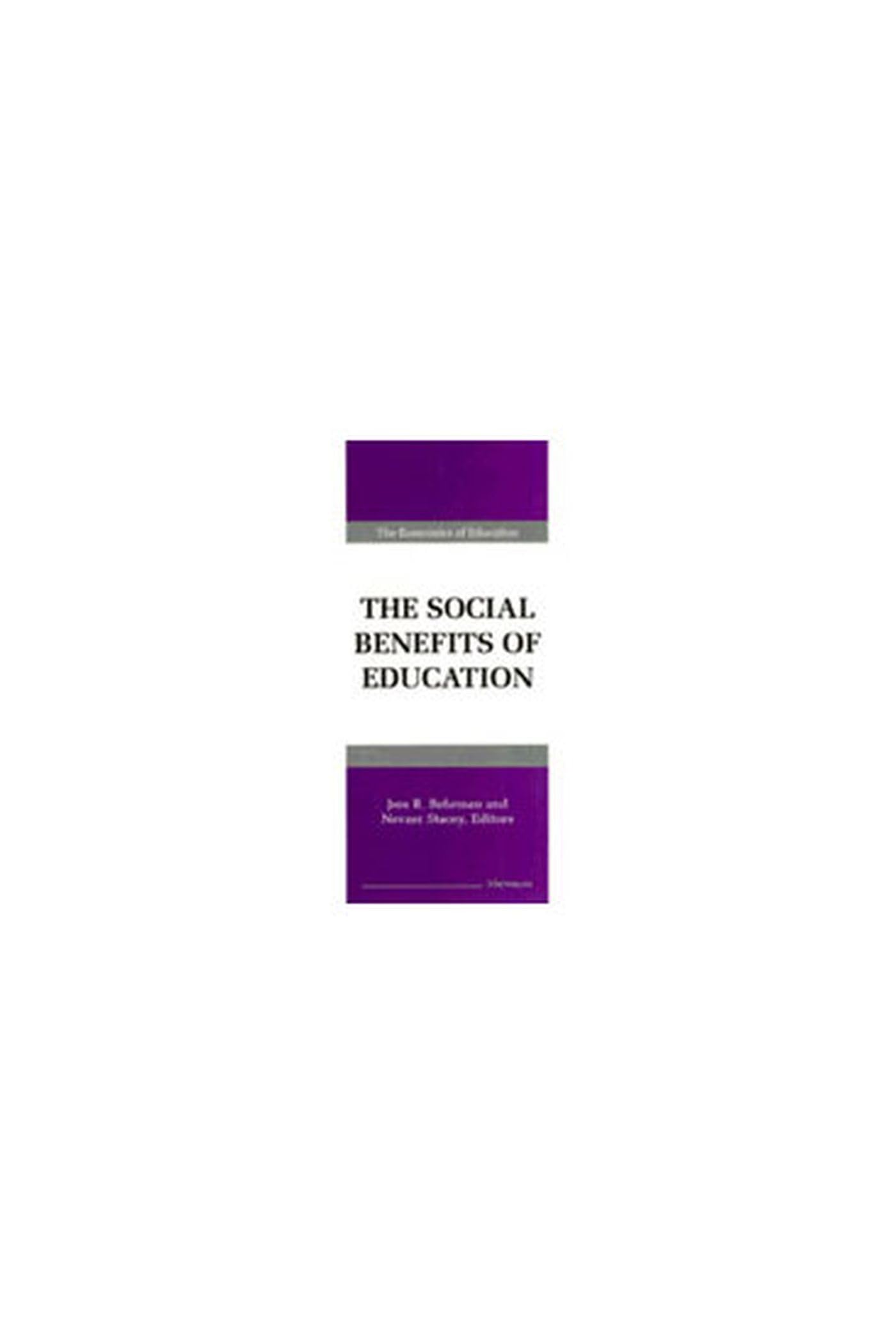 The Social Benefits of Education (Economics Of Education),Used
