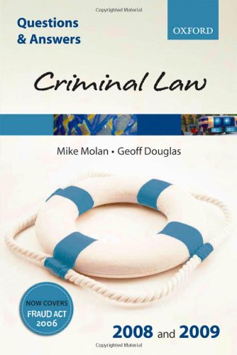 Q & A: Criminal Law 2008 and 2009 (Blackstone's Law Questions and Answers),Used