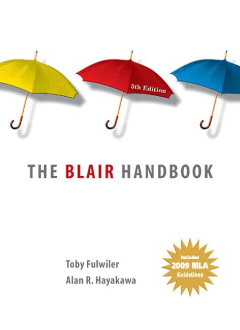 The Blair Handbook: 2009 MLA Update Editon (5th Edition),New