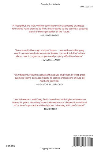 The Wisdom of Teams: Creating the HighPerformance Organization,New