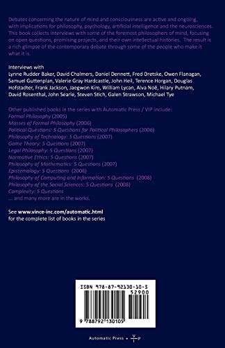 Mind and Consciousness: 5 Questions,Used