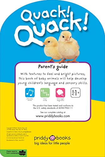 Baby Touch & Feel: Quack! Quack!: These Baby Animals Can'T Wait To Meet You (Baby Touch And Feel)-used
