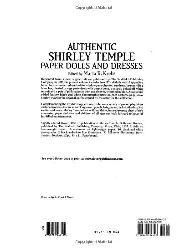 Authentic Shirley Temple Paper Dolls And Dresses (Dover Celebrity Paper Dolls)