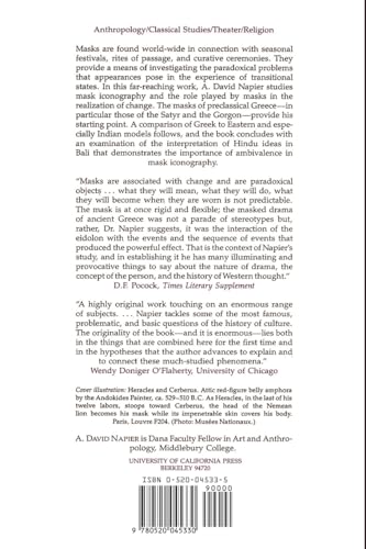Masks, Transformation, and Paradox,Used