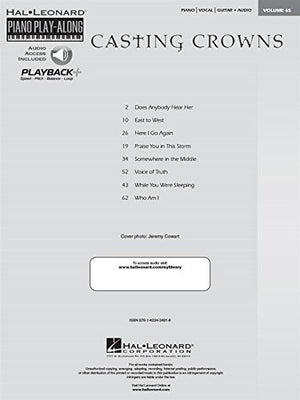 Casting Crowns: Piano PlayAlong Volume 65 (HalLeonard Piano Playalong Series),Used