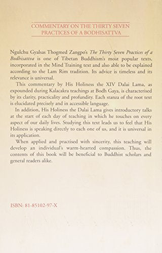 Commentary On The Thirty Seven Practices Of A Bodhisattva (Library Of Tibetan Works And Archives)-new