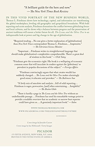 The Lexus and the Olive Tree: Understanding Globalization,Used