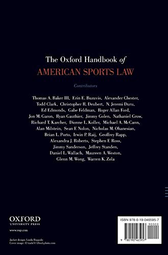 The Oxford Handbook of American Sports Law (Oxford Handbooks),Used