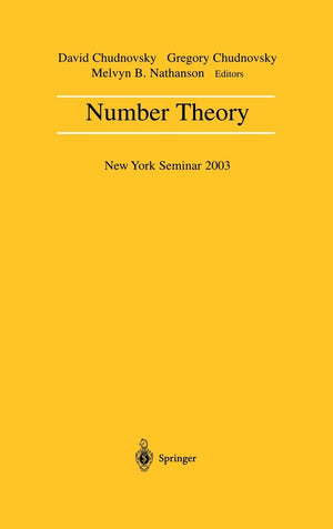 Number Theory: New York Seminar 2003,Used