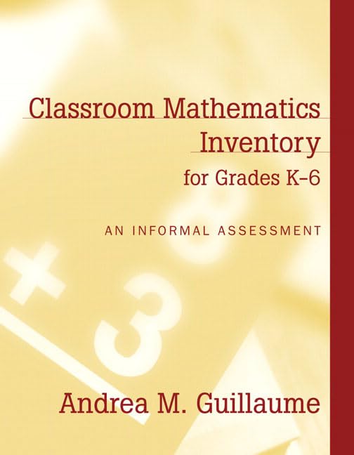 Classroom Mathematics Inventory for Grades K6: An Informal Assessment,Used