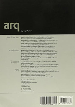 arq: Architectural Research Quarterly: Volume 6, Part 3,Used