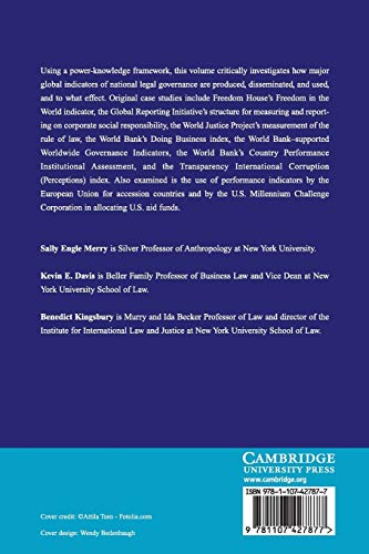 The Quiet Power of Indicators: Measuring Governance, Corruption, and Rule of Law (Cambridge Studies in Law and Society),Used