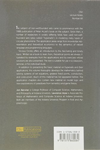 Vicious Circles: On the Mathematics of NonWellfounded Phenomena (CSLI Lecture Notes),Used
