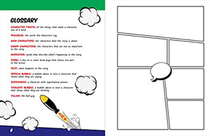 Draw Your Own Comic Book: Heroes and Villains: BattleReady Comic Pages, Story Starters to Boost Your Imagination, and Colorful ,Used