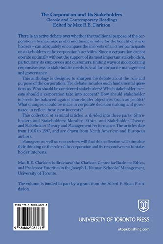 The Corporation and Its Stakeholders: Classic and Contemporary Readings (Heritage),Used