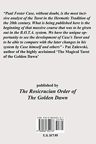 Wisdom Of Tarot  The Golden Dawn Tarot Series 1,Used