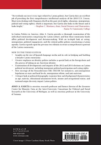 Latino Politics in America: Community, Culture, and Interests (Spectrum Series: Race and Ethnicity in National and Global Politi,Used