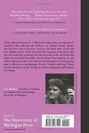 Beyond Translation: Essays toward a Modern Philology,New