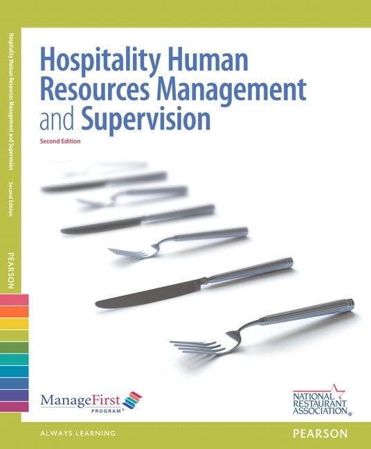 Managefirst: Hospitality Human Resources Management & Supervision With Answer Sheet,New