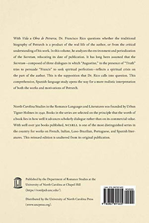 Vida u obra de Petrarca (North Carolina Studies in the Romance Languages and Literatures, 160) (Spanish Edition),Used