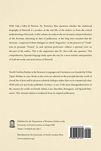 Vida u obra de Petrarca (North Carolina Studies in the Romance Languages and Literatures, 160) (Spanish Edition),Used
