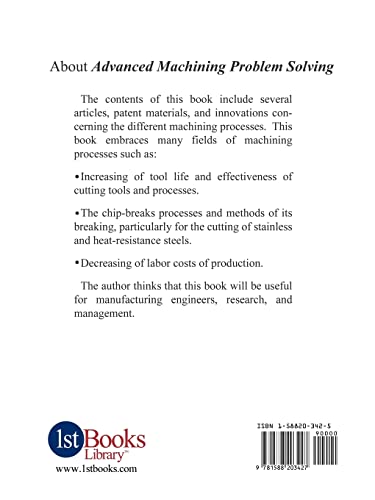 Advanced Machining Problem Solving,Used