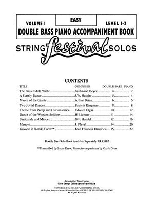 String Festival Solos, Vol 1: Double Bass Piano Acc.,Used