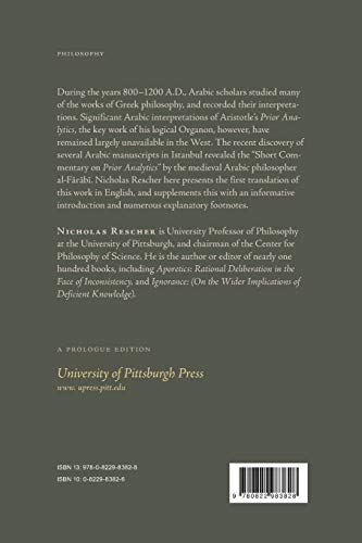 AlFarabi's Short Commentary on Aristotle's Prior Analytics,Used