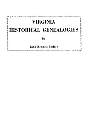 Virginia Historical Genealogies,Used