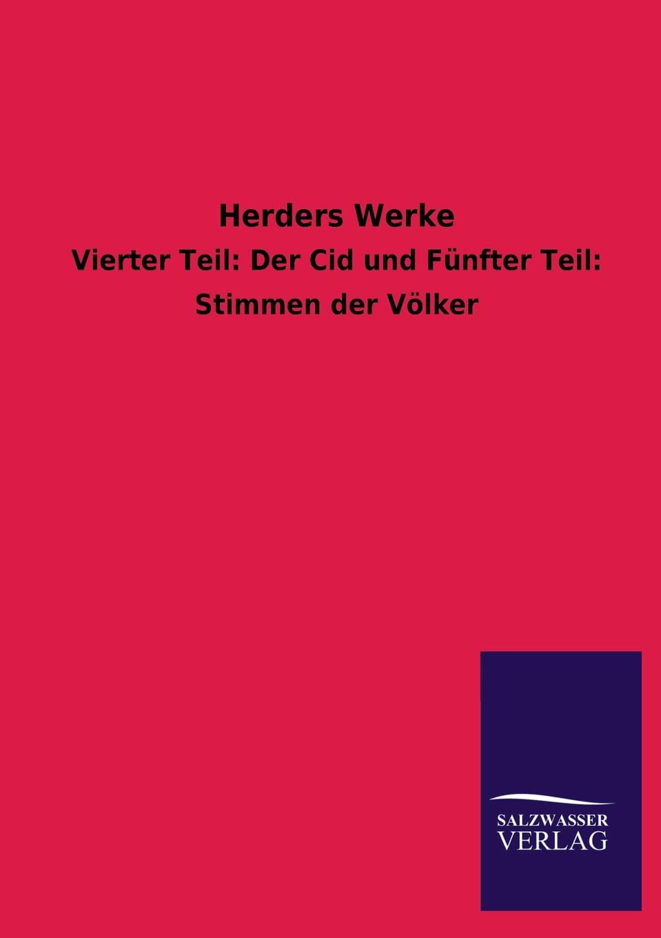 Herders Werke (German Edition),Used
