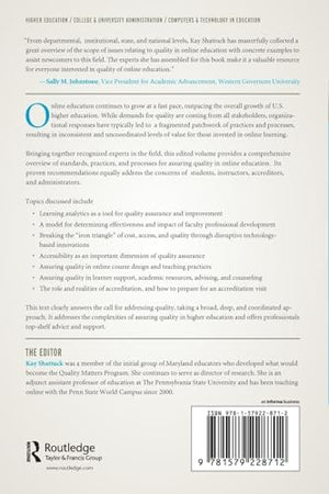 Assuring Quality in Online Education (Online Learning and Distance Education),Used