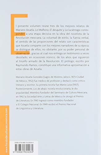 Tres novelas de Mariano Azuela : La Malhora, El desquite, La lucirnaga (Spanish Edition),Used