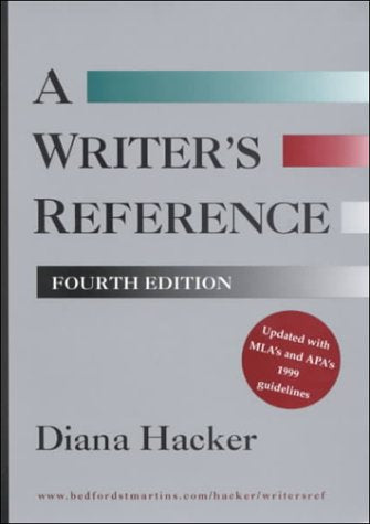 A Writers Reference: With Mlas And Apas 1999 Guidelines,New