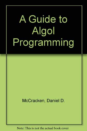 A Guide To Algol Programming,Used