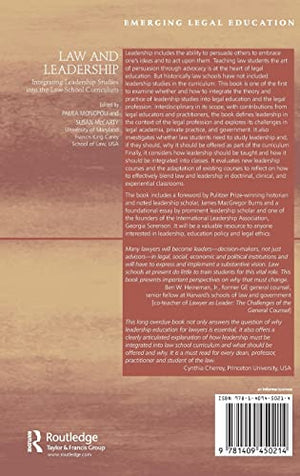 Law and Leadership (Emerging Legal Education),Used