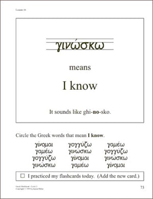 Hey, Andrew! Teach Me Some Greek! Level 2, Workbook