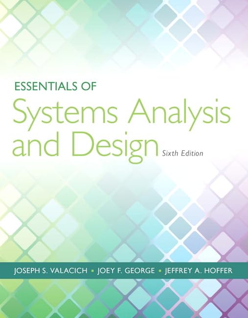 Essentials of Systems Analysis and Design,New