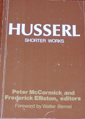 Husserl, Shorter Works,Used