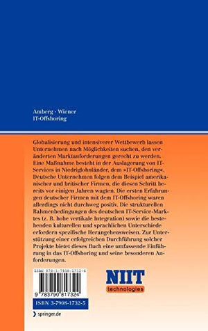 ITOffshoring: Management internationaler ITOutsourcingProjekte (German Edition),Used