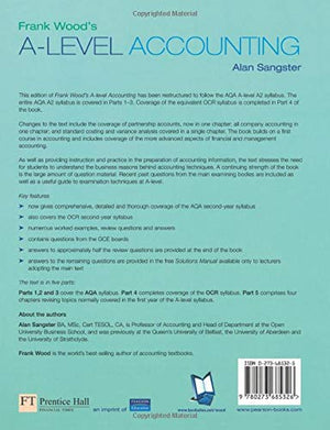 Frank Wood's Alevel Accounting: Gce Year 2,Used