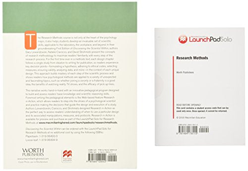 Discovering the Scientist Within & LaunchPad Solo for Research Methods (Six Month Online),Used