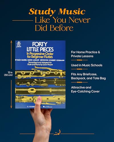 Forty (40) Little Pieces: for Flute & Piano (Louis Moyse Flute Collection)  Piano and Flute Sheet Music Books  Piano & Flute L,New