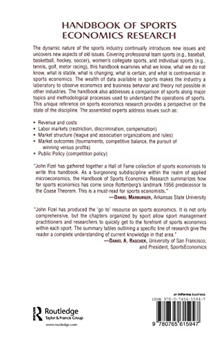 Handbook of Sports Economics Research,Used